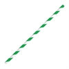 Fiesta Compostable Bendy Paper Straws Green Stripes (Pack of 250)