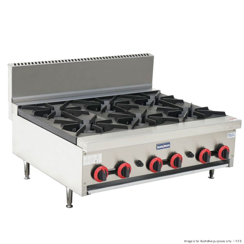 RB-6E GASMAX Gas Cook top 6 burner with Flame Failure