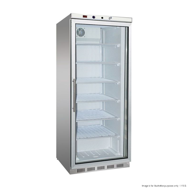 Thermaster HF600G S/S Display Freezer with Glass Door