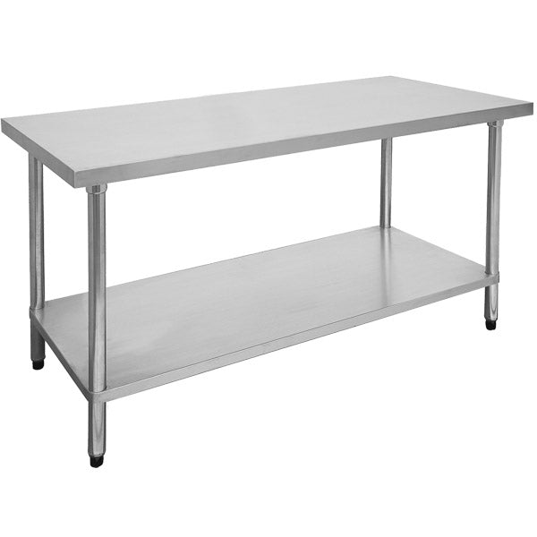 2400-6-WB Economic 304 Grade Stainless Steel Table 2400x600x900 - 6 legs