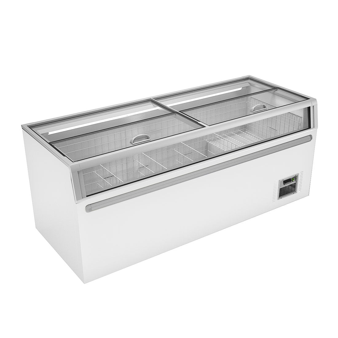 Thermaster 900L Supermarket Island Freezer with Glass Sliding Lids ZCD-L210G