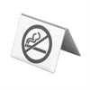 Olympia Stainless Steel No Smoking Table Sign