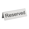 Olympia Stainless Steel Table Sign - Reserved Pack of 10 only