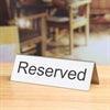 Olympia Stainless Steel Table Sign - Reserved Pack of 10 only