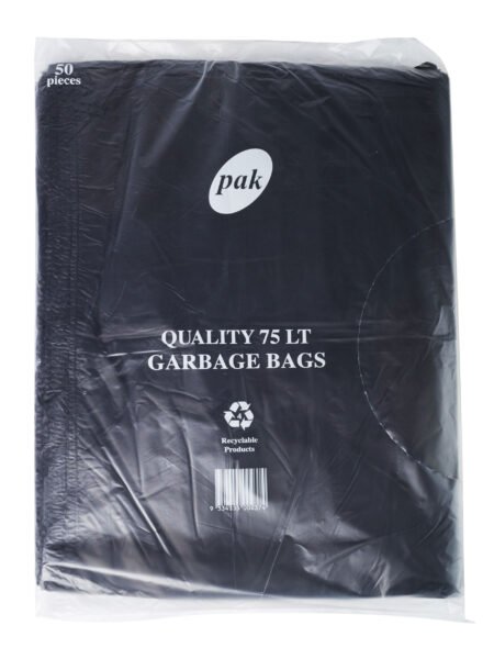 50(5) 72-78L BIN LINER BLACK LDPE STAR SEAL-All Purpose