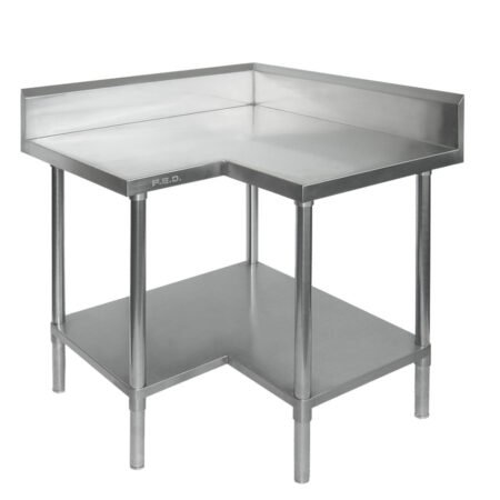 Economic Corner Workbench,100mm Splashback & Undershelf – 0900-6-WBCB