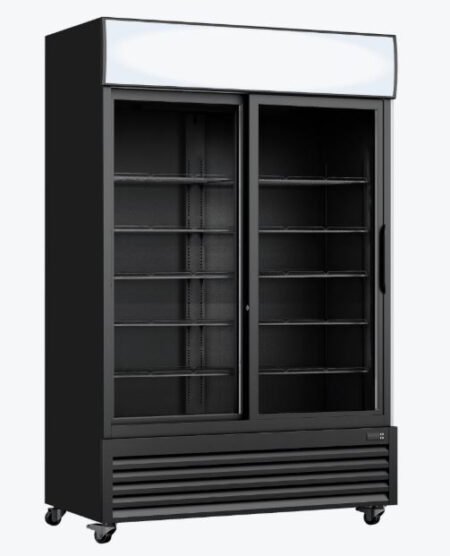 Thermaster LG-1000SDBP Two Sliding Door Upright Drink Fridge