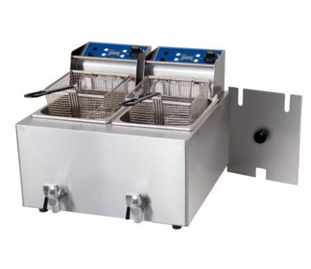 Birko 1001004 Double 8 L Fryer W/Tap 2x15amp
