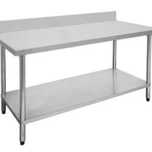 1200-6-WBB 304 Stainless Steel Table with Splashback 1200mm