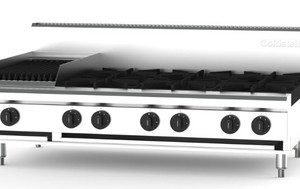 Goldstein PFB12Q6-X Cooktop 6 open burners & 305mm chargrill