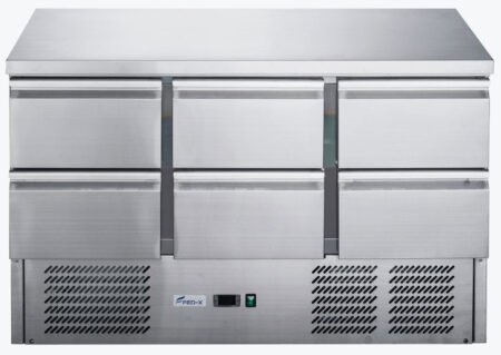 FED-X Six Drawer Compact Workbench Fridge – XGNS1300-6D