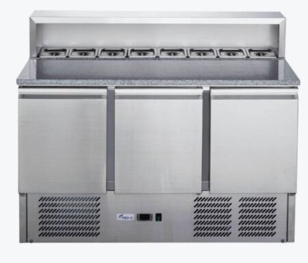 FED-X Three Door Salad Prep Fridge with Marble Top XGNS1300E