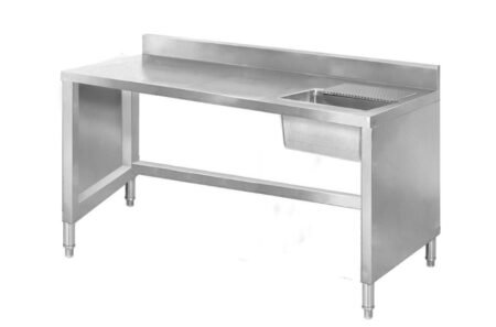 SSB6-1400R Sink Work Bench with Splashback 1400mm