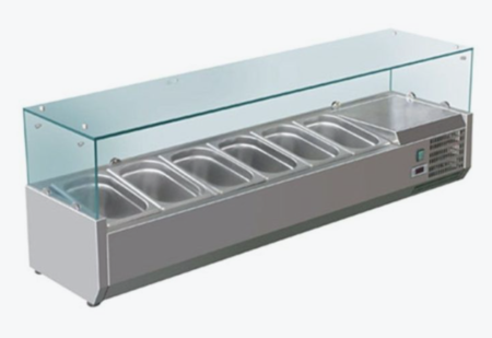 FED-X Flat Glass Salad Bench – XVRX1500/380
