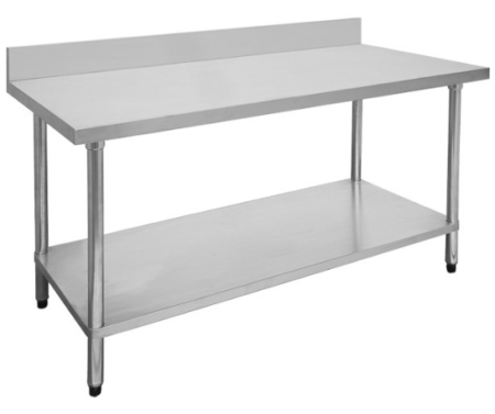 1500-6-WBB 304 Stainless Steel Table with Splashback 600mm