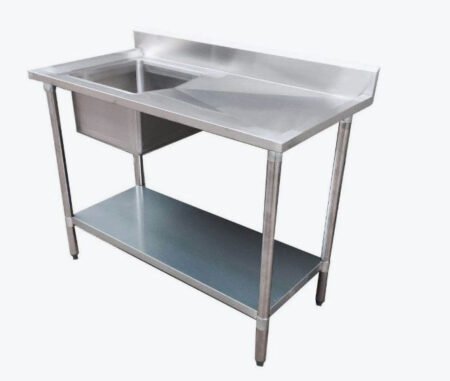 Modular System Single Sink Bench Left Handed 1500x600x900mm – 1500-6-SSBL
