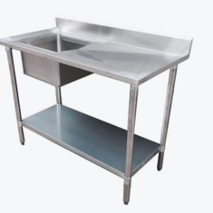 Modular System Single Sink Bench Left Handed 1500x600x900mm – 1500-6-SSBL