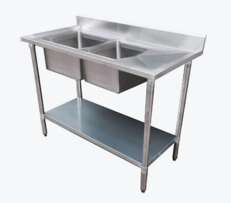 Modular System Double Sink Bench Left Handed 1500x600x900mm – 1500-6-DSBL