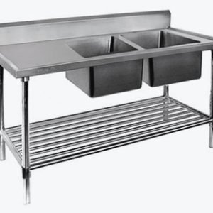 Modular System Double Right Sink Bench with Pot Undershelf – DSB6-1500R/A