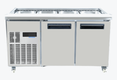 Thermaster Two Door Cold Bench Salad Station 4×1/1 GN Pans PG150FA-XB