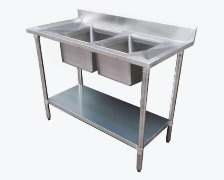 Modular System Double Sink Bench Centre 1800x600x900mm – 1800-6-DSBC