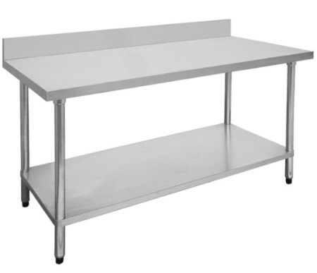 1800-6-WBB SS Table with Splashback 1800x600x900
