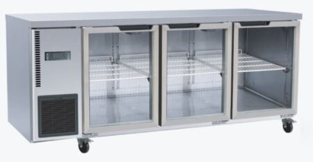 Thermaster Stainless Steel Triple Glass Door Workbench Fridge – TL1800TNG-3D