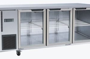 Thermaster Stainless Steel Triple Glass Door Workbench Fridge – TL1800TNG-3D