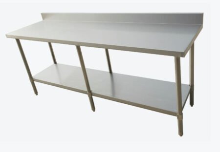 2100-6-WBB SS Table with Splashback 2100x600x900 – 6 Legs
