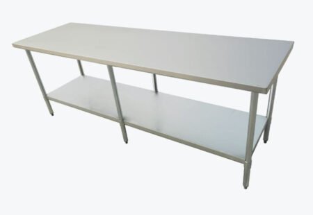 2400-7-WB Economic 304 Grade Stainless Steel Table 2400x700x900 – 6 legs