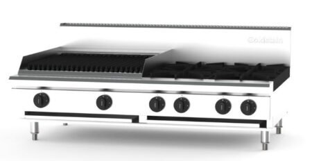 Goldstein PFB24Q4-X Cooktop 4 open burners & 610mm chargrill