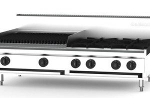 Goldstein PFB24Q4-X Cooktop 4 open burners & 610mm chargrill