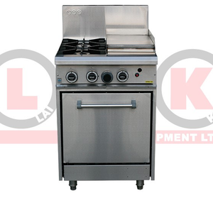 LKKOB4C+O 2 Gas Open Burner Cooktop & 300mm RHS Griddle + Static Oven