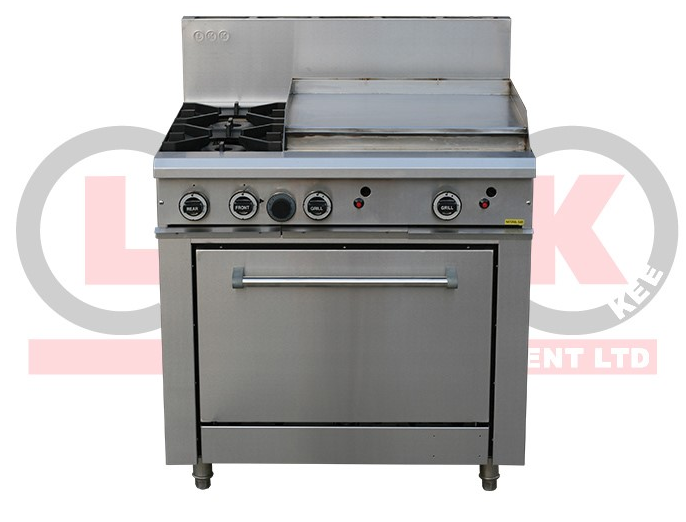 LKKOB6B+O 2 Burner + 600mm Griddle Static Oven – Gas