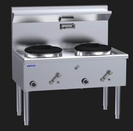 LUUS WZ-2C Compact Waterless Wok – 2 Chimney Burners