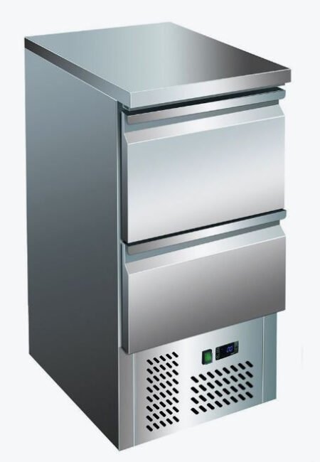 2 Drawers S/S Compact Workbench Fridge – GNS400-2D