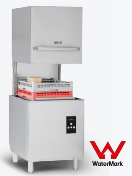 Asber GE-H500DD Tech Line Pass-through Hood Type Dishwasher