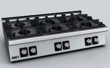 Fagor Kore 700 Series Bench Top 6 Gas Burners – C-G760H