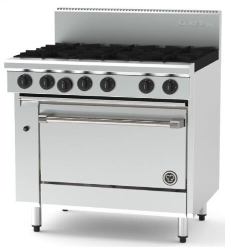 Goldstein PF628-X – 6 Burner Gas Cooktop with Oven