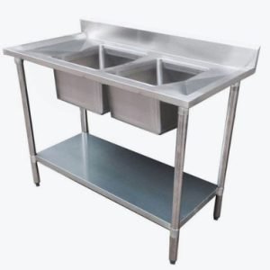 Modular System Double Sink Bench Centre 2400x600x900mm – 2400-6-DSBC
