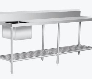 SSB6-2400L/A Single Left Sink Bench with Pot Undershelf