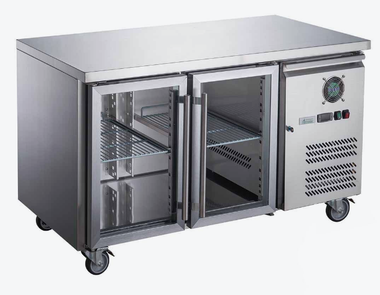 FED-X Two Glass Door Bench Fridge – XUB7C13G2V