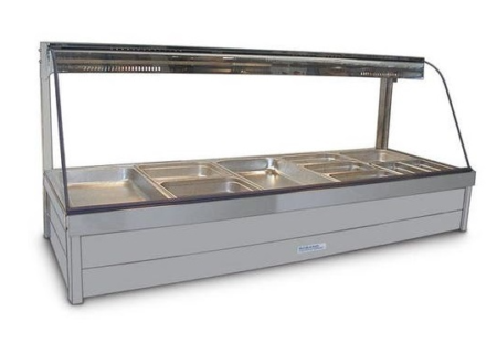 Roband C25RD Curved Glass Hot Food Display with Rear Doors
