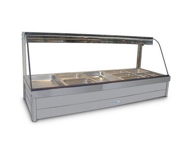 Roband C26RD Curved Glass Hot Food Display With Rear Doors