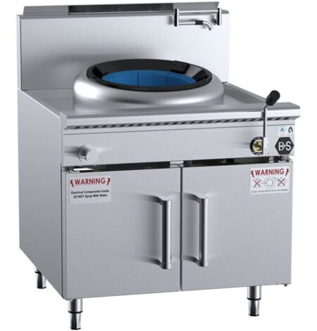 B+S CCF-HP1S Gas Single Hole Hi Pac Wok Black Range