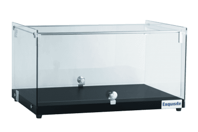 Exquisite CD35-B – 1 Tier Flat Glass Ambient Cake Display Black