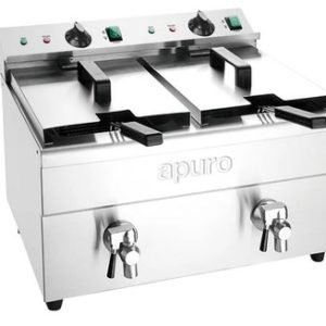 Apuro CT012-A Twin Tank Induction Fryer 2×7.5 Ltr – 2x3KW