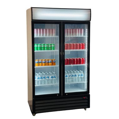 DHT Solutions DHT-1000 Upright 2 Glass Door Display Fridge 3PA-8767-DHT1000