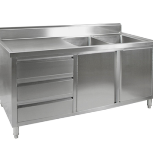 DSC-1800R-H Kitchen Tidy Cabinet with Double Right Sinks