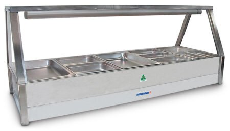 Roband E25RD – Straight Glass Hot Foodbar with Roller Doors